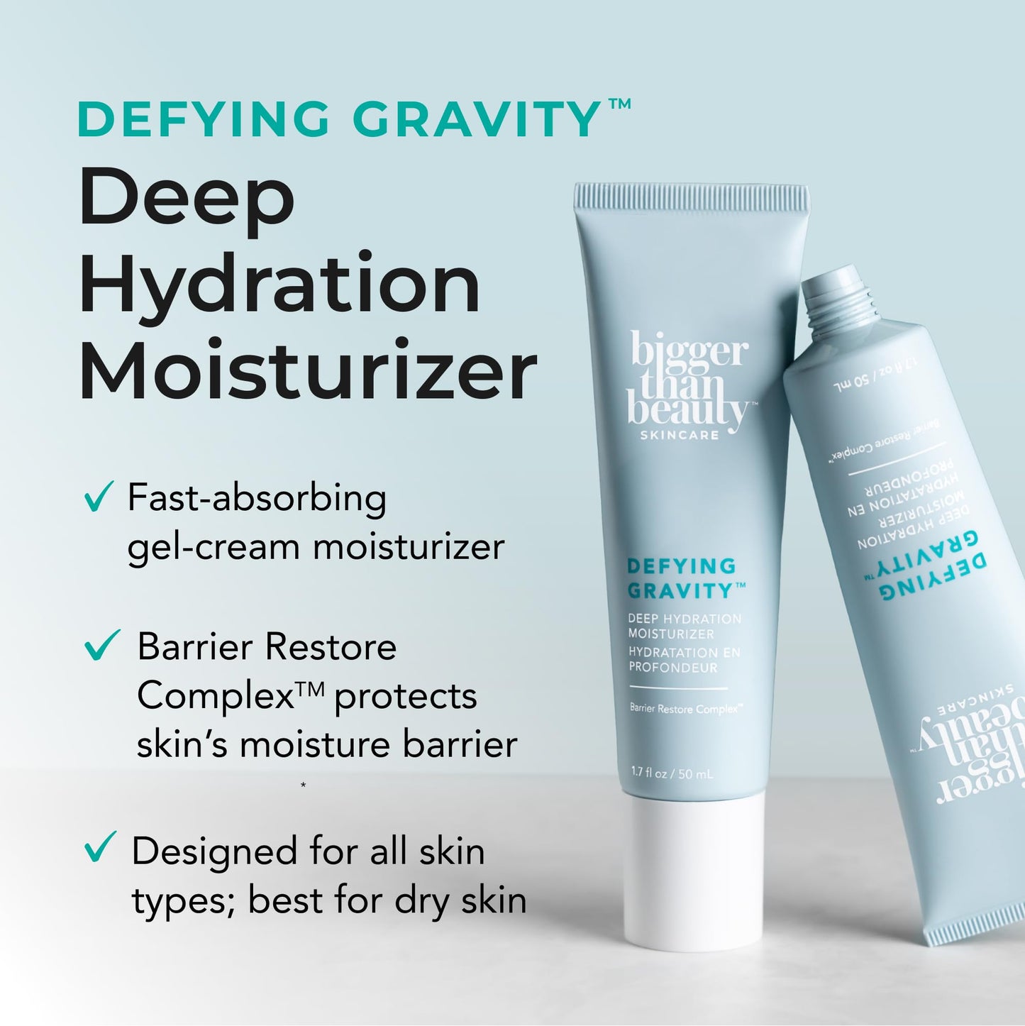 Bigger Than Beauty Skincare Defying Gravity Deep Hydration Gel Cream Moisturizer