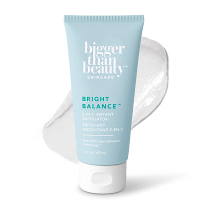 Bigger Than Beauty Skincare Bright Balance 2-in-1 Exfoliator | Hydrating Daily Scrub for Face & Body