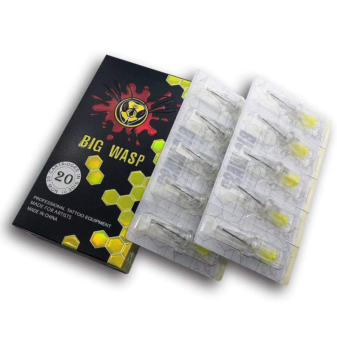 BIGWASP 4th Gen Premium 1205RS Tattoo Cartridge – 5RS Round Shader, 20 Pcs
