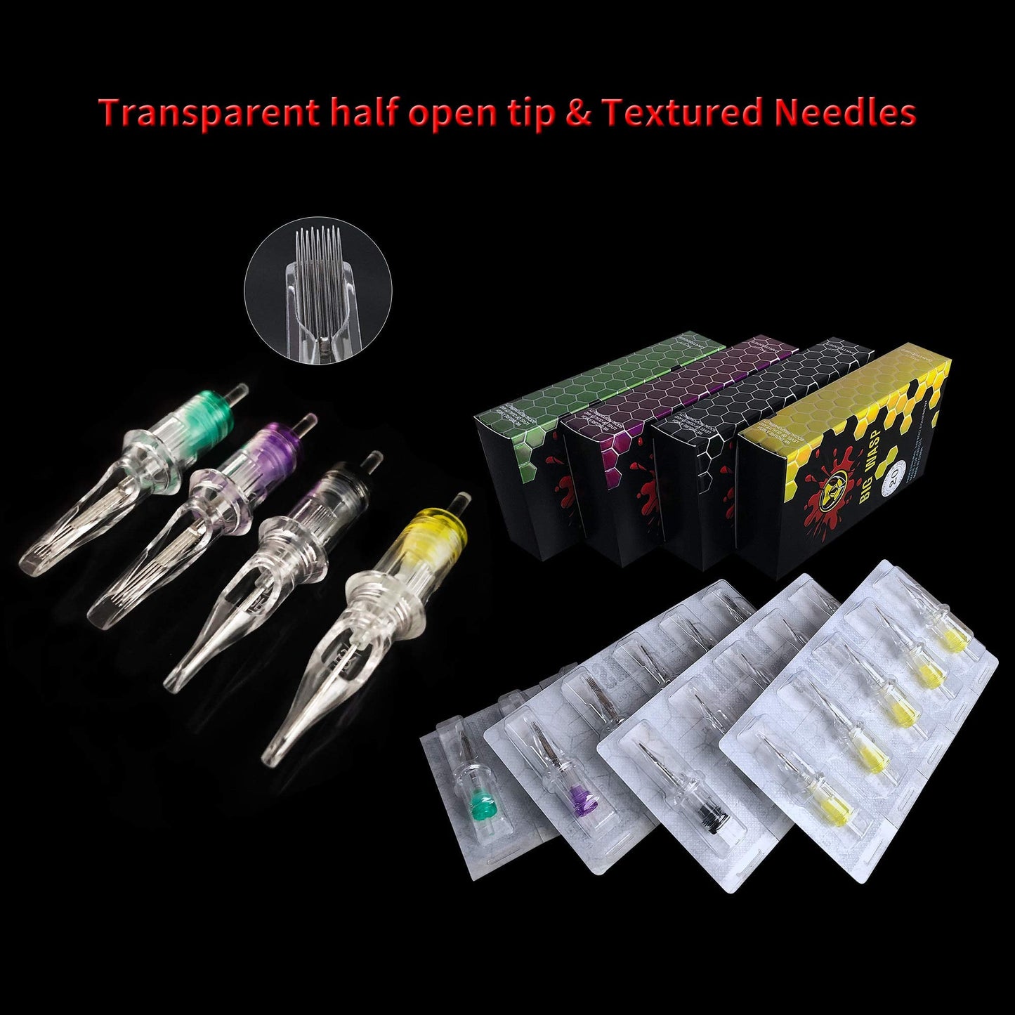 BIGWASP 4th Gen Premium Tattoo Needle Cartridges #10 Bugpin 7RL – 20 Pcs