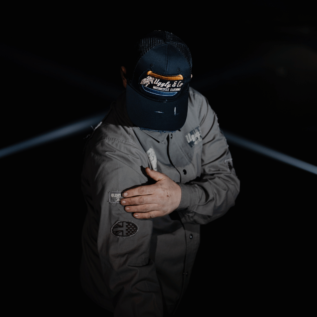 Grey Flattrack Moto Shacket