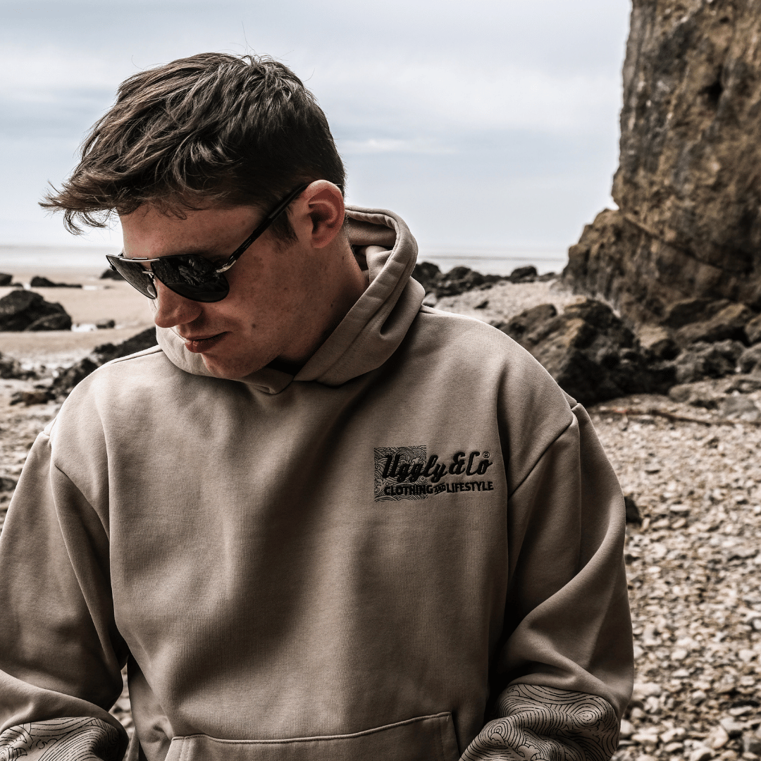 Beige Surf Diamond Hoodie