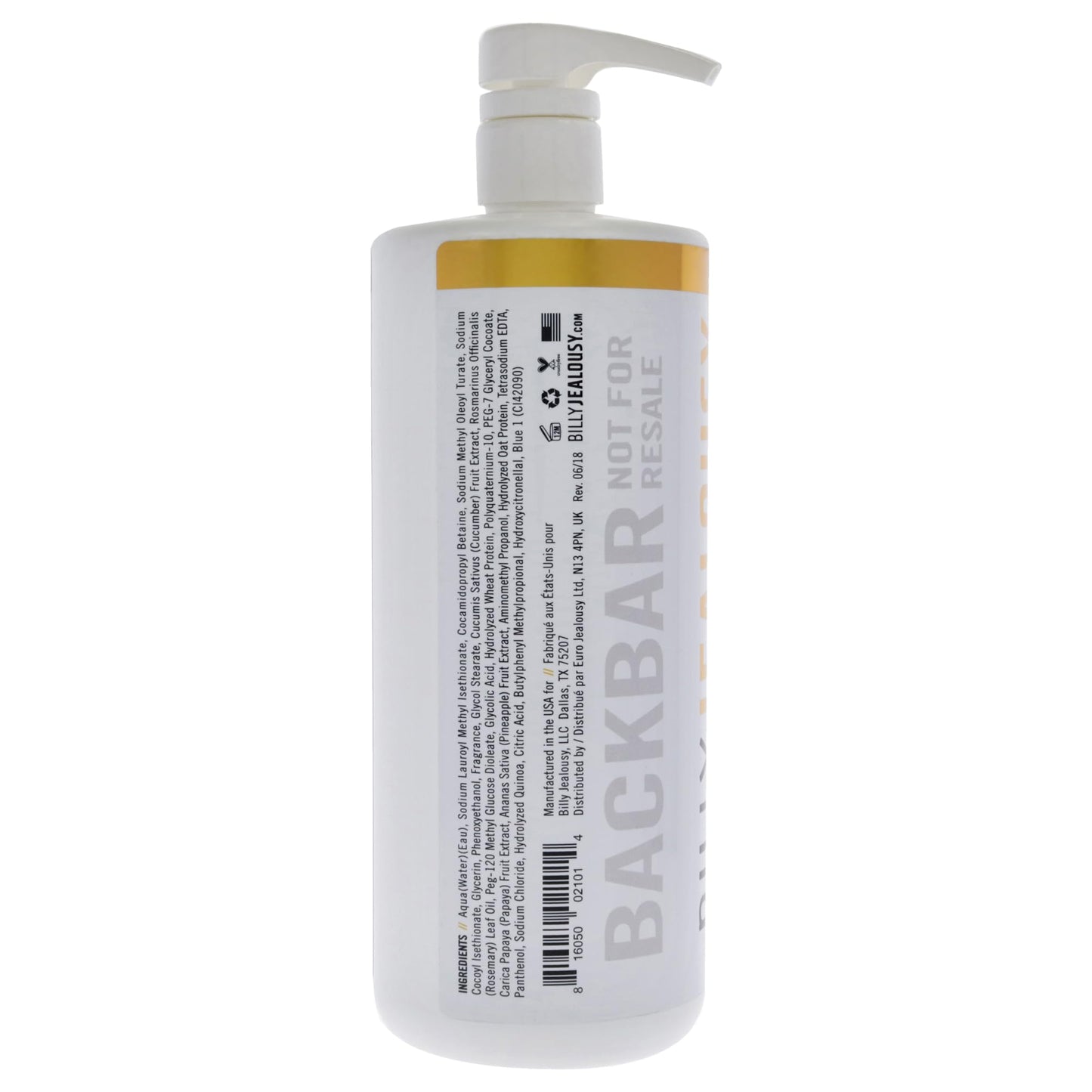 Billy Jealousy Gold Standard 4-in-1 All Over Wash — Shampoo, Body, Face & Hair