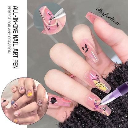 Bimiubimiu Valentines Day Nail Art Pens — 12 Colors for Kids, Quick-Dry & Easy to Use