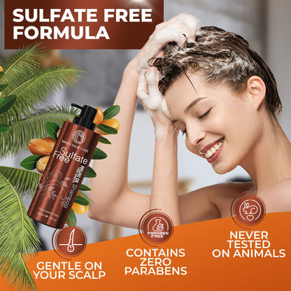 BINGO HAIR CARE Moroccan Argan Oil Shampoo – Sulfate Free, Anti-Frizz Hydration for All Hair Types