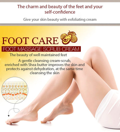 BIOAQUA Foot Care Herbal Scrub & Massage Cream – Gentle Exfoliation, Shea Oil, Pack of 2