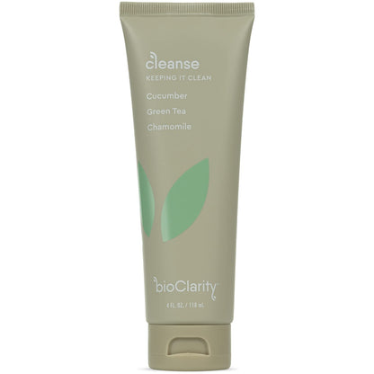 BioClarity Face Cleanser | 100% Vegan, Gentle Wash with Cucumber, Green Tea & Chamomile | 4 oz