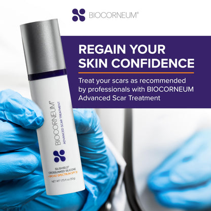 Biocorneum Advanced Scar Treatment with Silishield and SPF 30 – 10g, Made in USA, Fast-Drying Silicone Gel