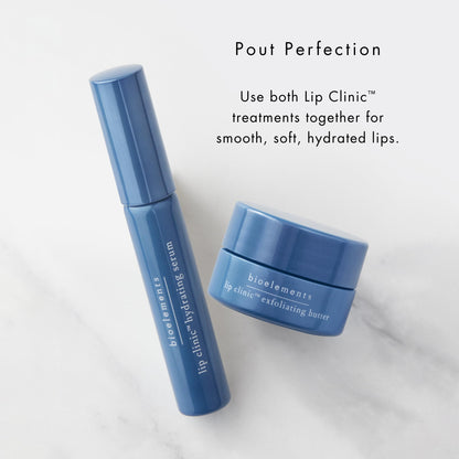 Bioelements Lip Clinic Exfoliating Butter – Overnight Lip Smoothing Treatment (AHAs, Shea & Mango) – Vegan & Gluten Free
