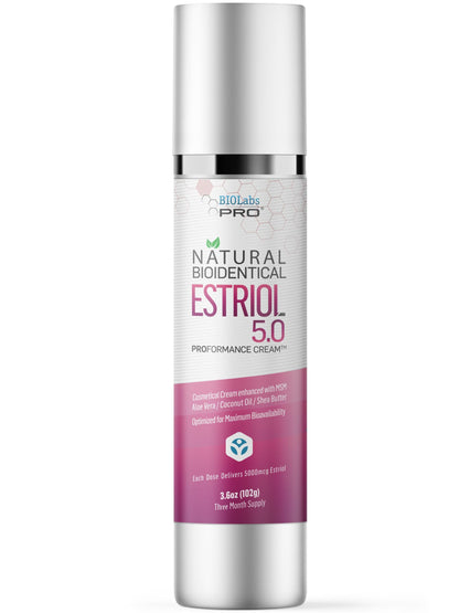 BIOLABS PRO UltraSpa Skincare – Natural Bioidentical Estriol Cream for Women, 3-Month Supply (3.6 oz)