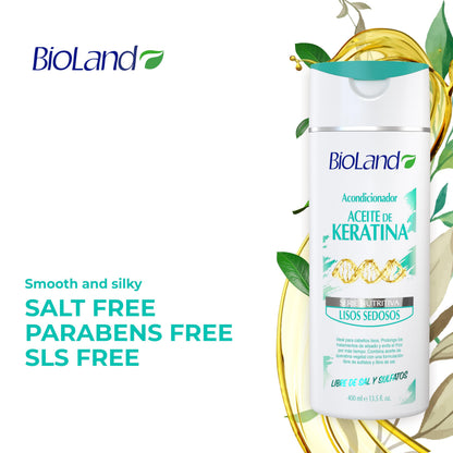 BioLand Keratin Oil Conditioner – Ultra-Concentrated for Treated & Straight Hair