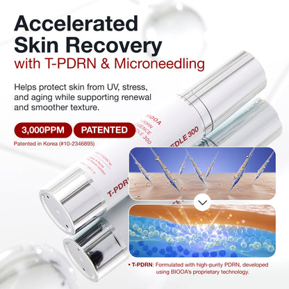BIOOA PDRN Teedle Shot 300 Spicule Microneedling Serum | Minimize Pores & Fine Lines