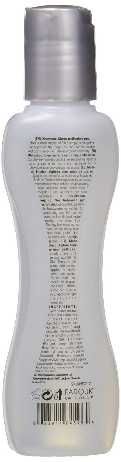 BioSilk Silk Therapy Leave-In Treatment – Replenishing Hair Repair, 2.26 Oz (Pack of 2)