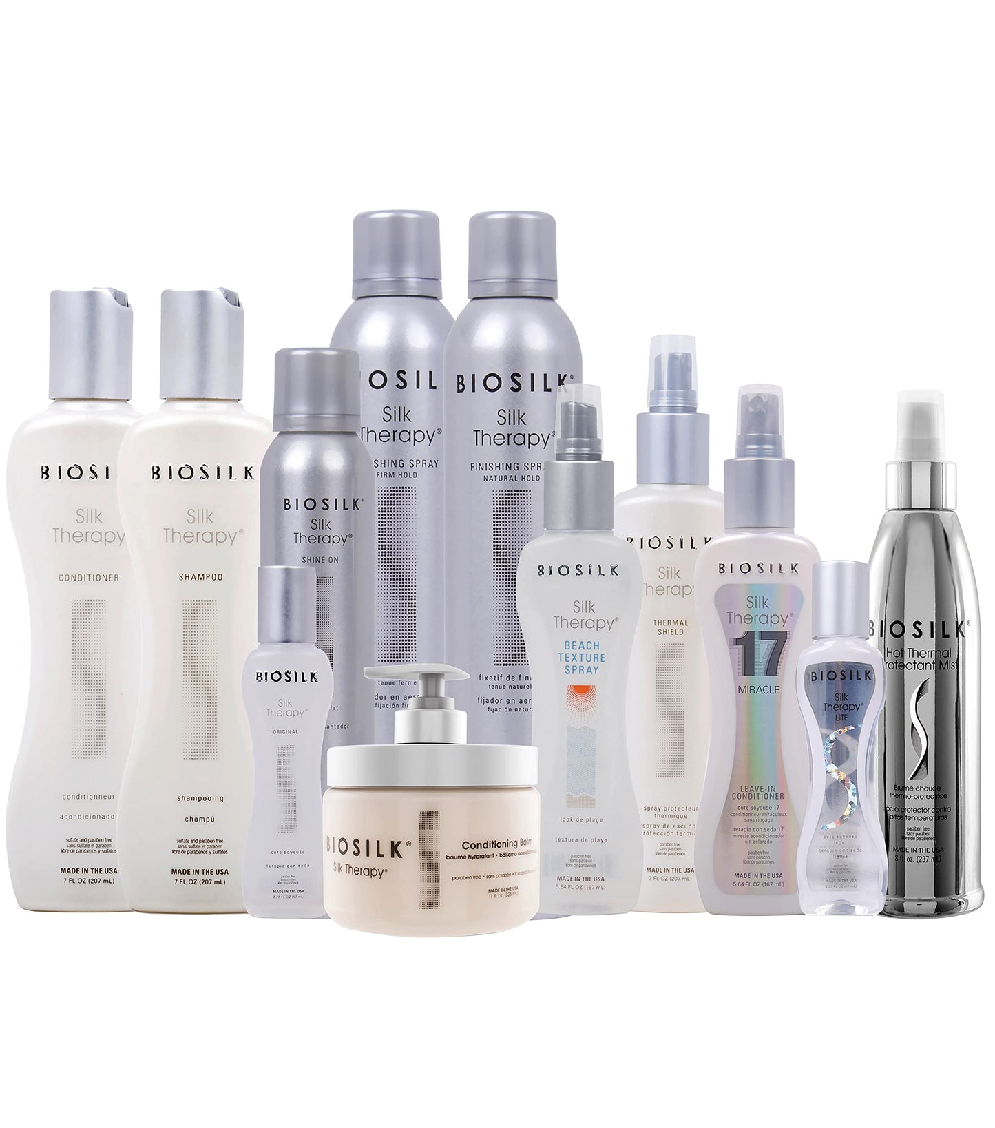 BioSilk Silk Therapy Original Cure – Reconstructing Leave-In Treatment for Shine & Split Ends | Sulfate- & Paraben-Free, Cruelty-Free, 12 oz