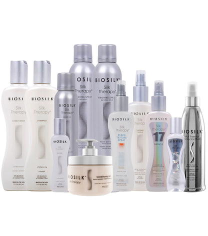 BioSilk Silk Therapy Original Cure – Reconstructing Leave-In Treatment for Shine & Split Ends | Sulfate- & Paraben-Free, Cruelty-Free, 12 oz