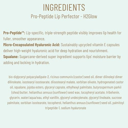 BIOSSANCE Pro-Peptide Lip Perfector – Vegan Lip Balm with Hyaluronic Acid
