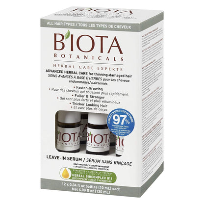 Biota Botanicals Advanced Herbal Care Leave-In Serum – Hair Nourishment for Thinning Hair, 0.34 oz (12 Count)