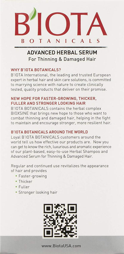 Biota Botanicals Advanced Herbal Care Leave-In Serum – Hair Nourishment for Thinning Hair, 0.34 oz (12 Count)