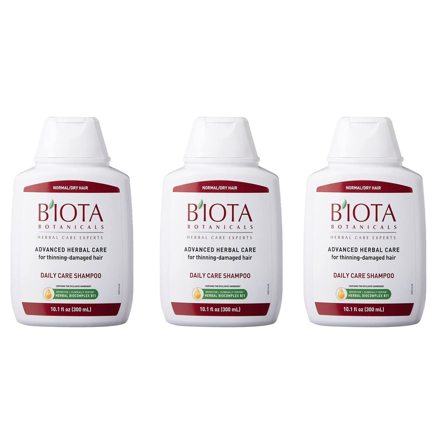 Biota B'IOTA Botanicals Daily Care Shampoo for Normal/Dry Thinning Hair — 10.1 oz Pack of 3