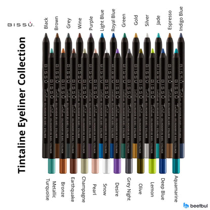 Bissú Tintaline Eyeliner - 25 Vivid Colors, High-Coverage, Long-Lasting & Smudge-Proof (Gold)