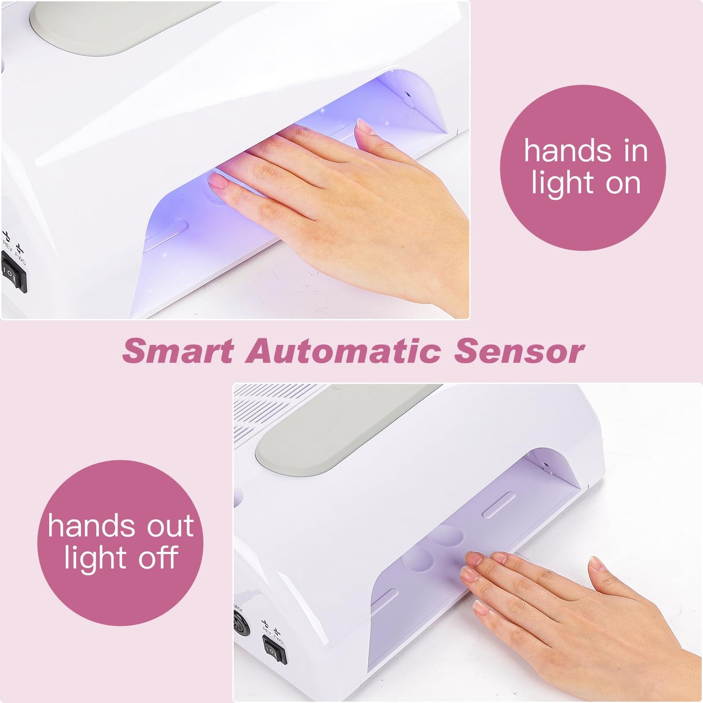 Biutee 5-in-1 Nail Dust Collector — 80W Vacuum, 30,000 RPM Drill, UV/LED Lamp