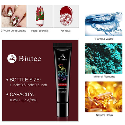 Biutee Nail Stamping Gel Pack – 12 Colors (8ml) for Nail Stamping Plates | UV/LED Safe