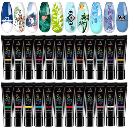 Biutee Nail Stamping Gel Polish – 24 Colors, 0.17 Fl Oz, Soak Off, UV/LED Cure