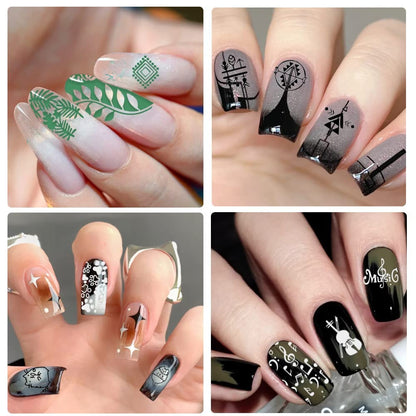 Biutee Nail Stamping Gel Pack – 12 Colors (8ml) for Nail Stamping Plates | UV/LED Safe