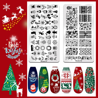 Biutee Nail Stamping Plate Set 12Pcs | Nail Art Kit with Floral, Leaves & Lace Designs