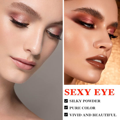 BKPPLZP 12-Color Naked Eyeshadow Palette – Nude Matte & Glitter Eye Shadow Set with Contour Stick