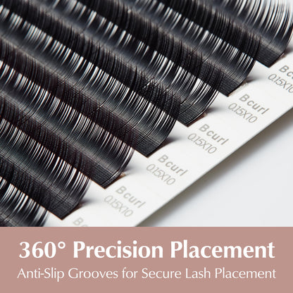 BL BL Laser Mink Classic Lashes – 0.15mm Thick, C Curl, 12mm Length | Natural Semi-Permanent Eyelashes