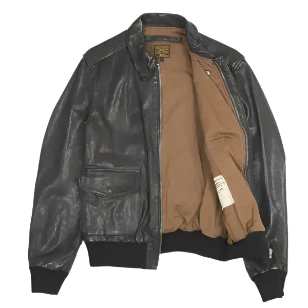 Men’s Black A-2 Leather Jacket