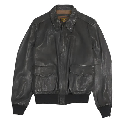 Men’s Black A-2 Leather Jacket