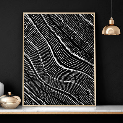 Black and white art wall | set of 2 wall art prints for living room