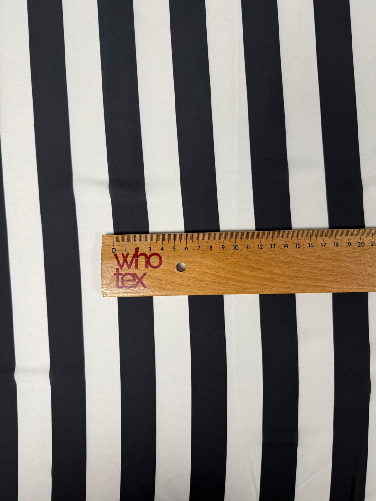 Black and White Striped Fabric by the Metre