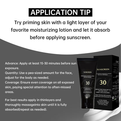 Face Sunscreen Black Girl SPF 30 – No White Cast, Moisturizing 2-Pack