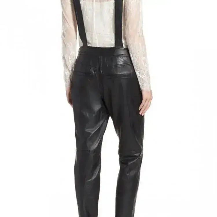 Women’s Leather Romper Leather Jumpsuit