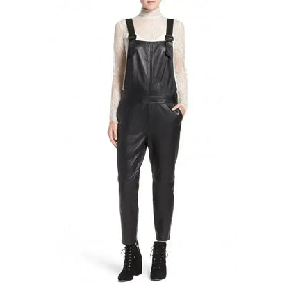 Women’s Leather Romper Leather Jumpsuit
