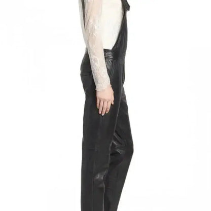 Women’s Leather Romper Leather Jumpsuit