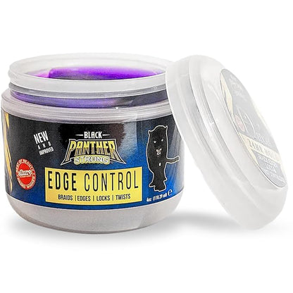 Black Panther Extra Hold Braiding Gel – Strong Edge Control (8oz + 4oz) | BLACK PANTHER STRONG DIAMOND EDGES