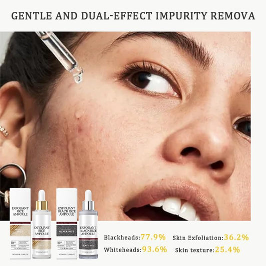 Black Rice Exfoliant – Gentle White & Black Rice Peel for All Skin Types (2-Piece)