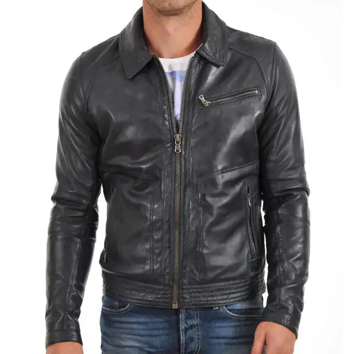 Men’s New Black Leather Jacket