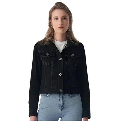 Women’s Black Western Suede Jacket