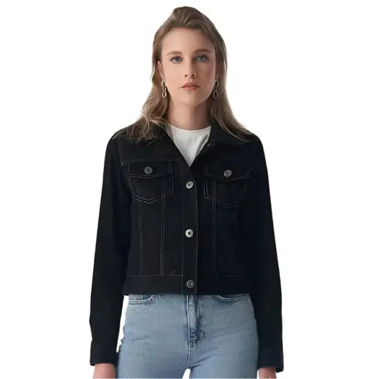 Women’s Black Western Suede Jacket