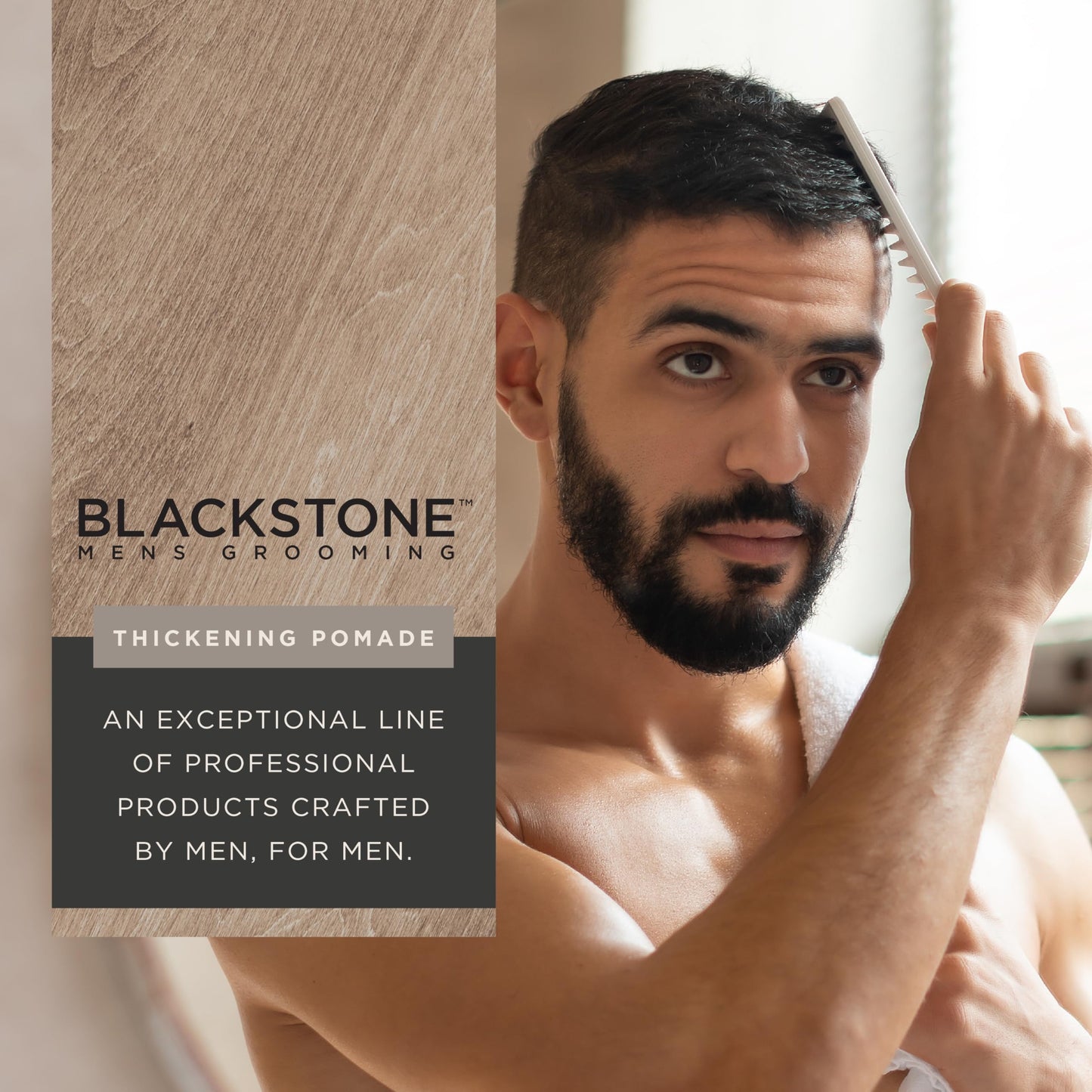 Blackstone Hair Thickening Pomade – Pliable Hold, Matte Finish | Made in USA, Paraben & Cruelty-Free (4 oz)