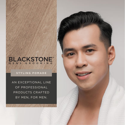 Blackstone Men’s Grooming Pomade – Medium Hold, Natural Shine | Made in USA, Bourbon + Cedar