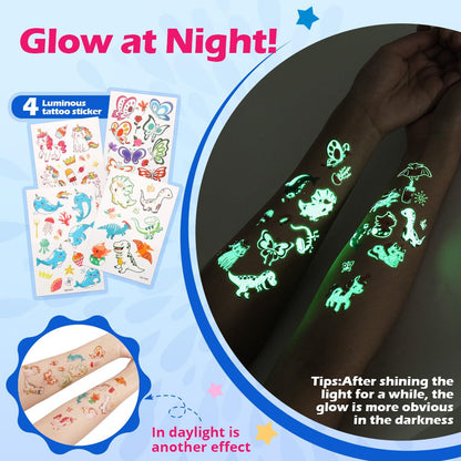 Bledras Temporary Glitter Tattoo Kit — 42 Colors, 210 Stencils, 3 Glue, 5 Brushes