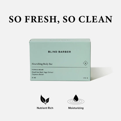 Blind Barber Nourishing Bar Soap for Men – Hydrating Body Bar, Gentle Cleanse (Pack of 2)