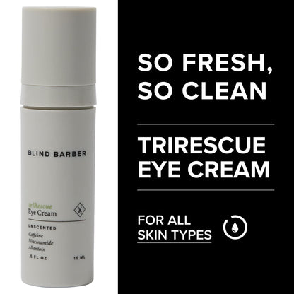 Blind Barber triRescue Eye Cream for Men – Caffeine, Niacinamide & Allantoin (0.5 oz)