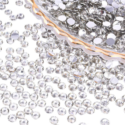 Blinginbox Flatback Rhinestones Bulk – 2880 Crystal Glass SS30 6.4-6.6mm for Crafts